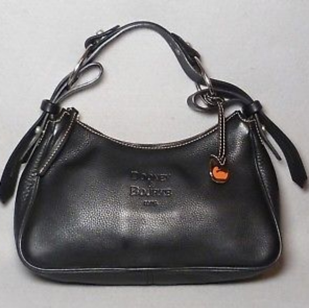 Dooney and Bourke Black Pebble Leather Purse Hobo